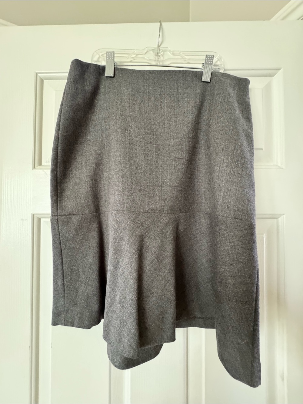 Talbots Gray Asymmetrical High-Low Skirt